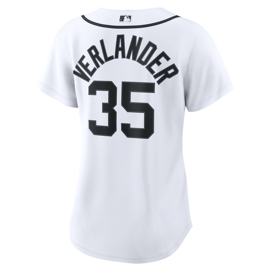 Detroit Tigers Justin Verlander Nike Women's Home Replica Jersey - White