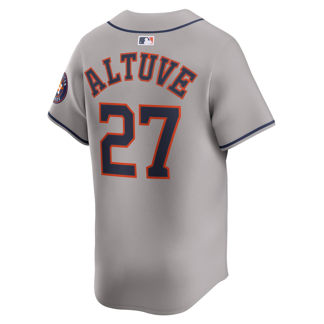 Houston Astros Jose Altuve Nike Road Limited Player Jersey - Gray