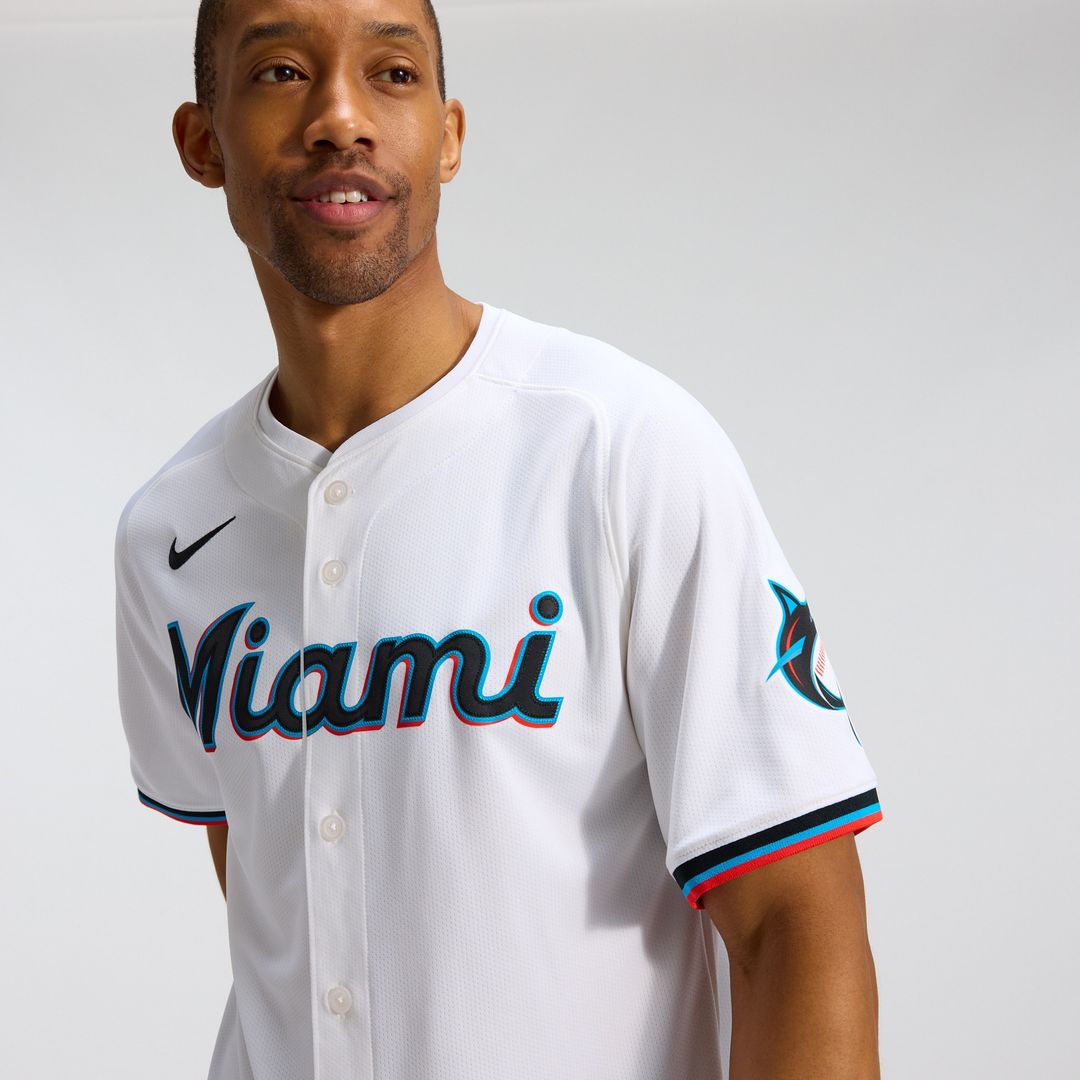 Miami Marlins Nike Home Limited Jersey - White