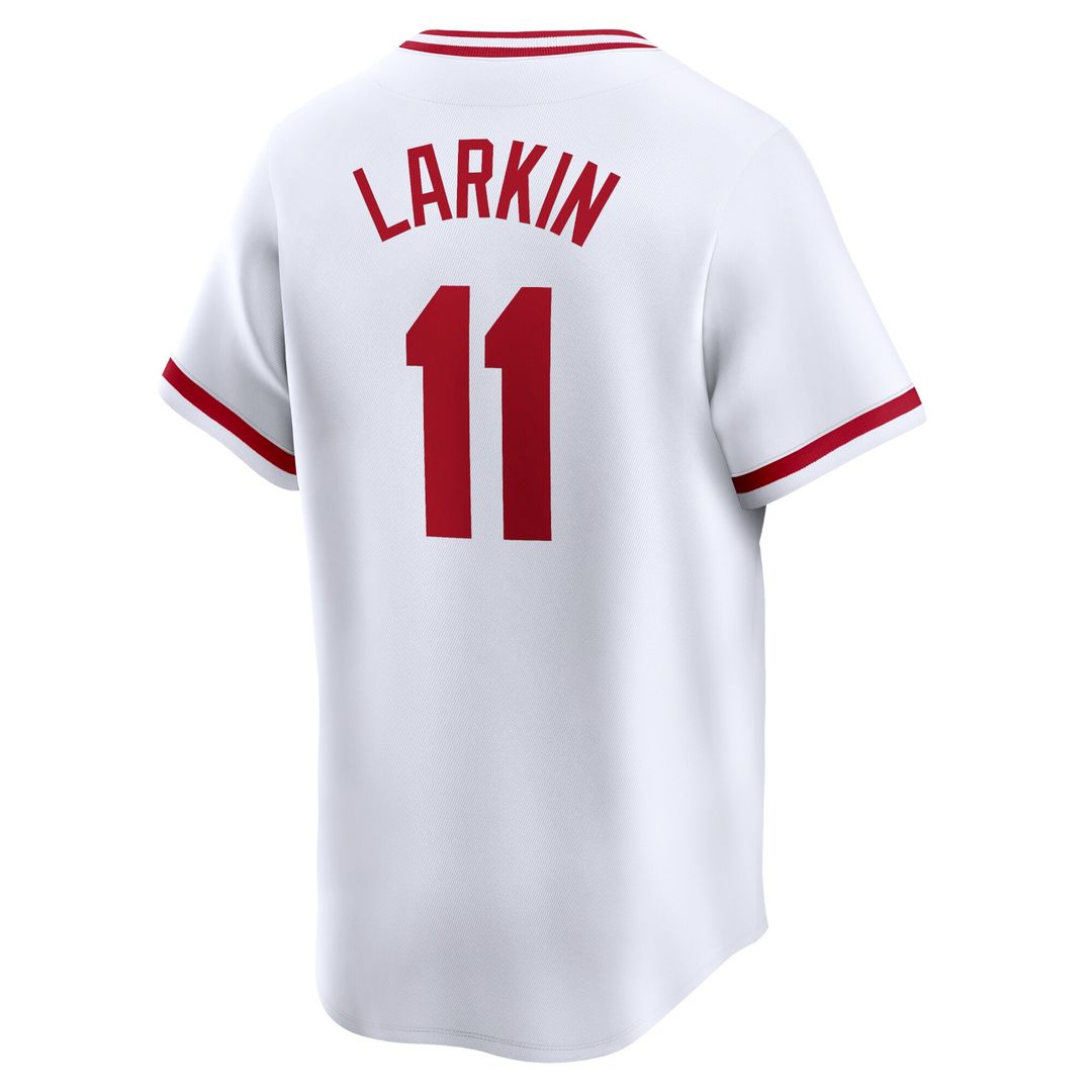 Cincinnati Reds Barry Larkin Nike Throwback Cooperstown Limited Jersey - White