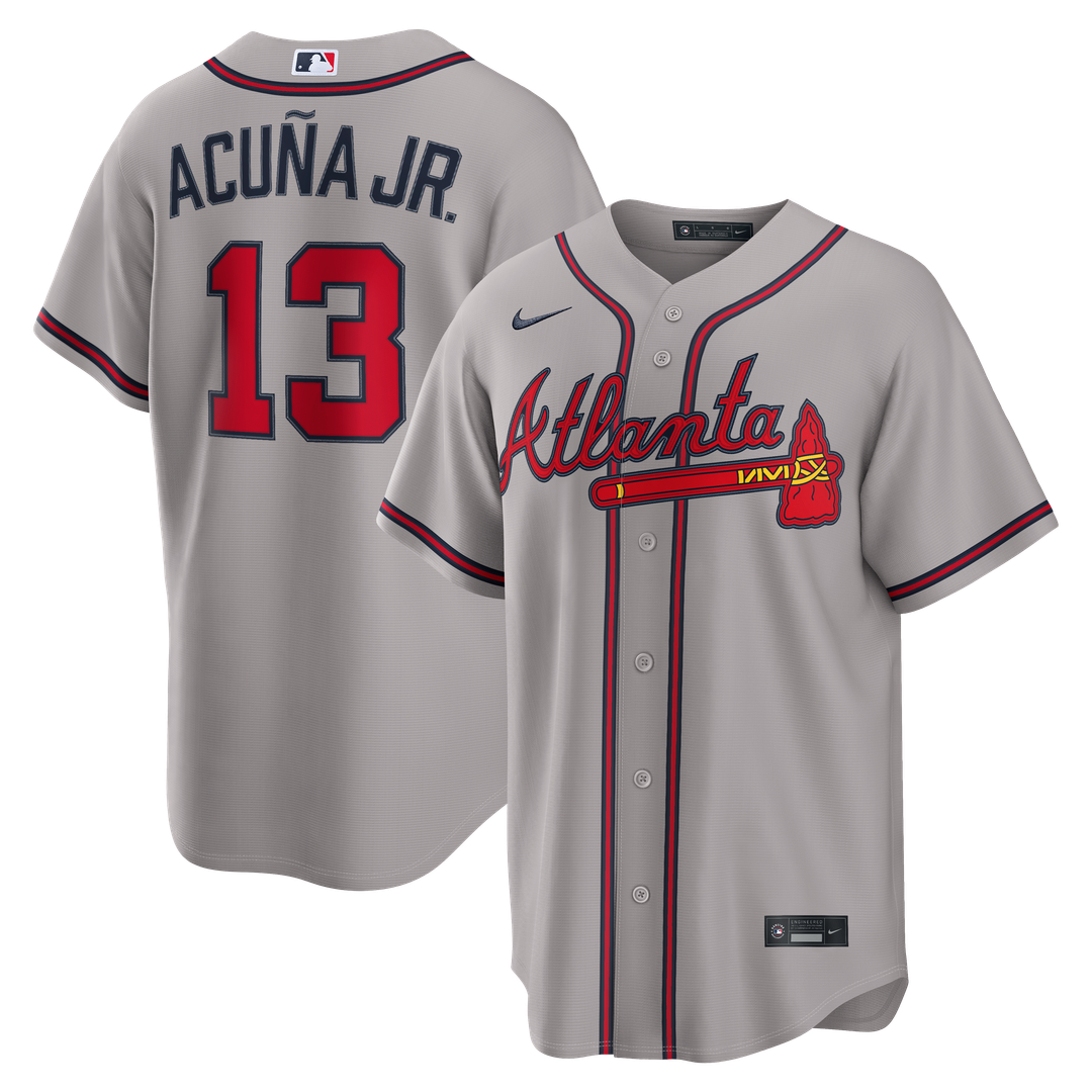 Atlanta Braves Ronald Acuña Jr. Nike Road Replica Jersey - Gray