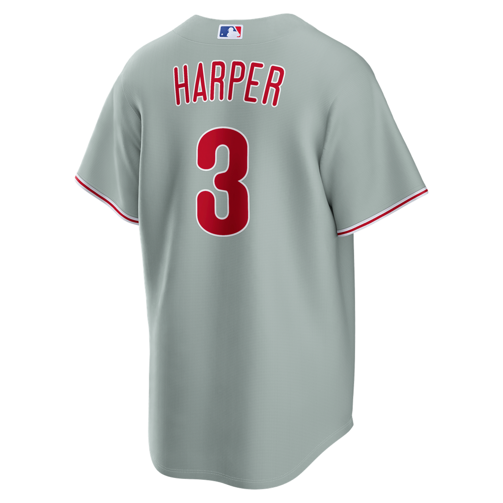 Philadelphia Phillies Bryce Harper Nike Road Replica Jersey - Gray