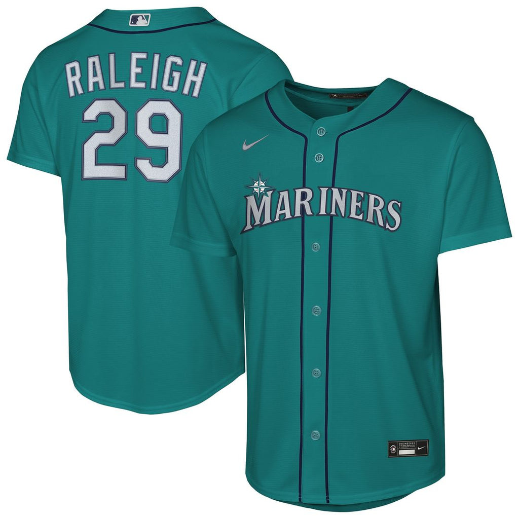 Seattle Mariners Cal Raleigh Nike Youth Alternate Replica Jersey - Teal
