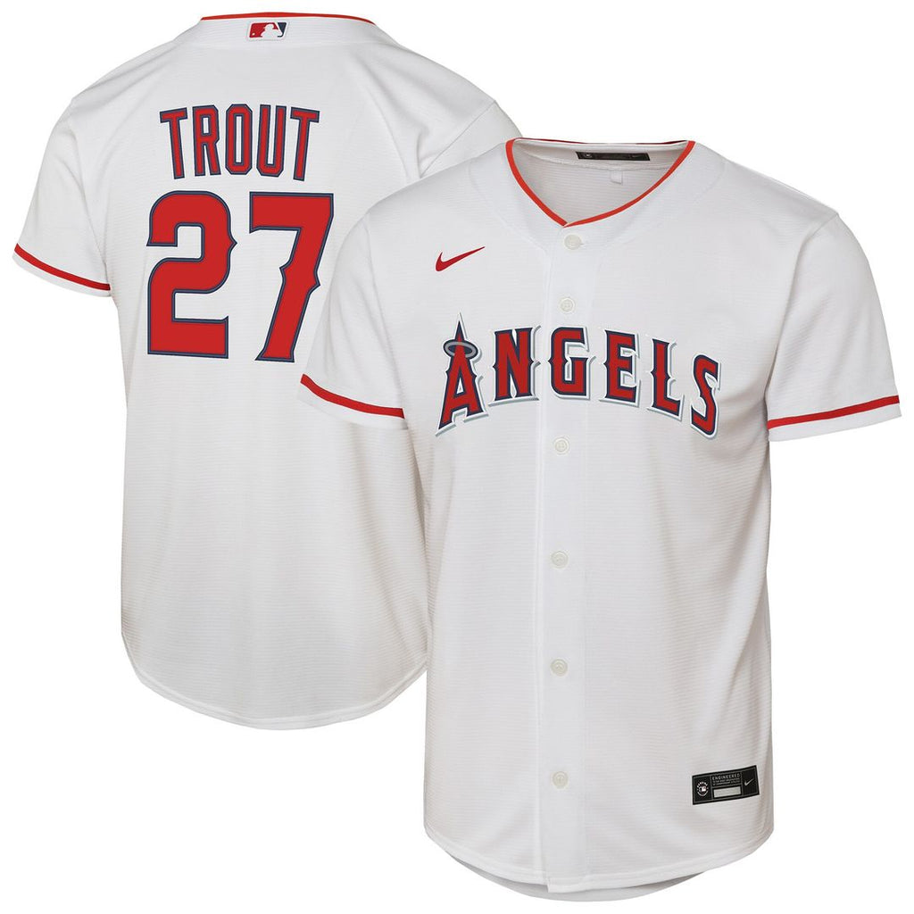 Los Angeles Angels Mike Trout Nike Youth Home Replica Player Jersey - White