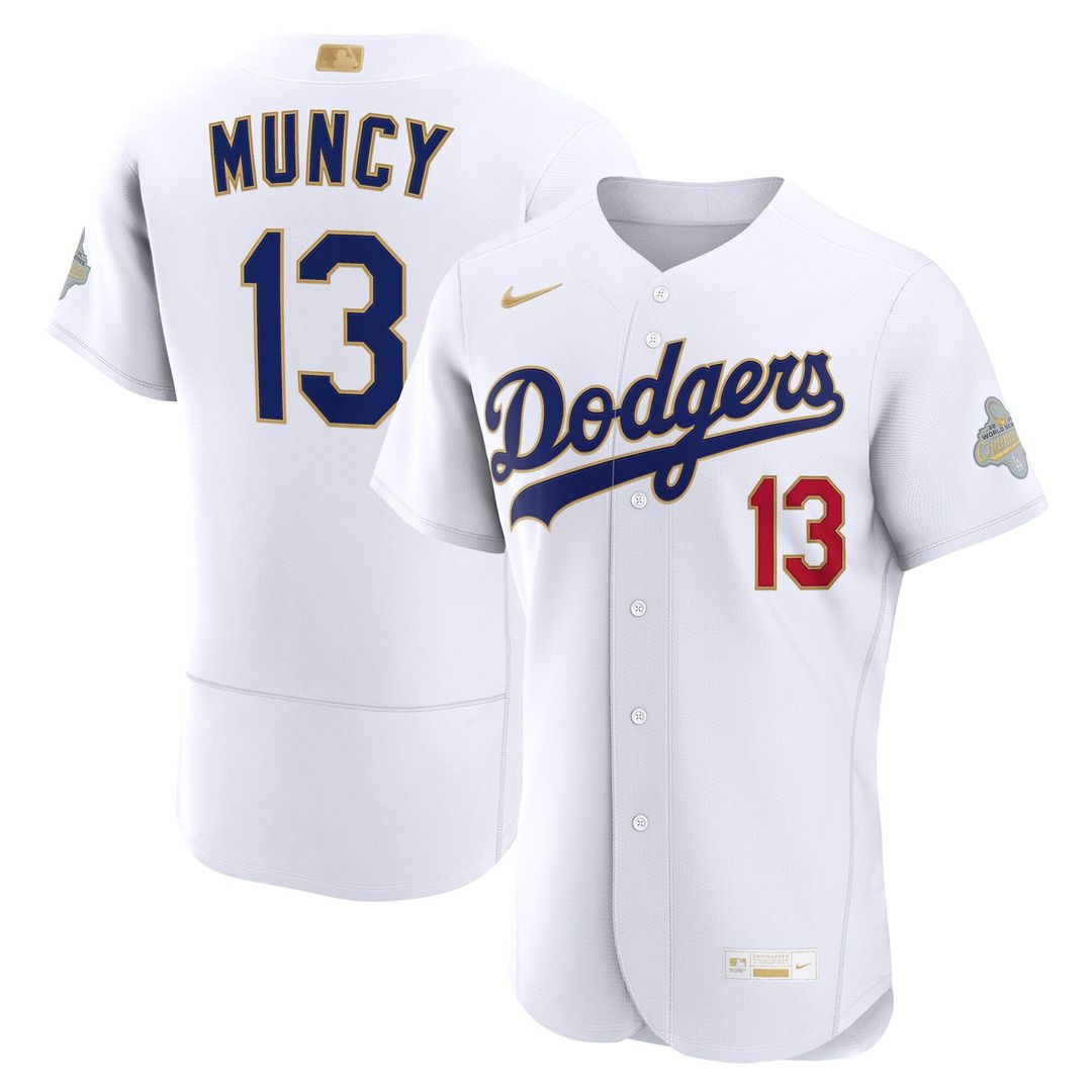 Los Angeles Dodgers Max Muncy Nike 2026 Gold Collection Authentic Jersey - White