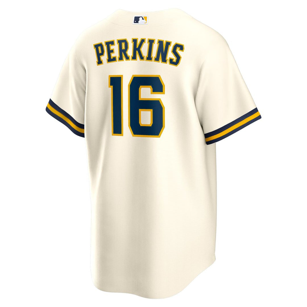 Milwaukee Brewers Blake Perkins Nike Home Replica Jersey - Cream