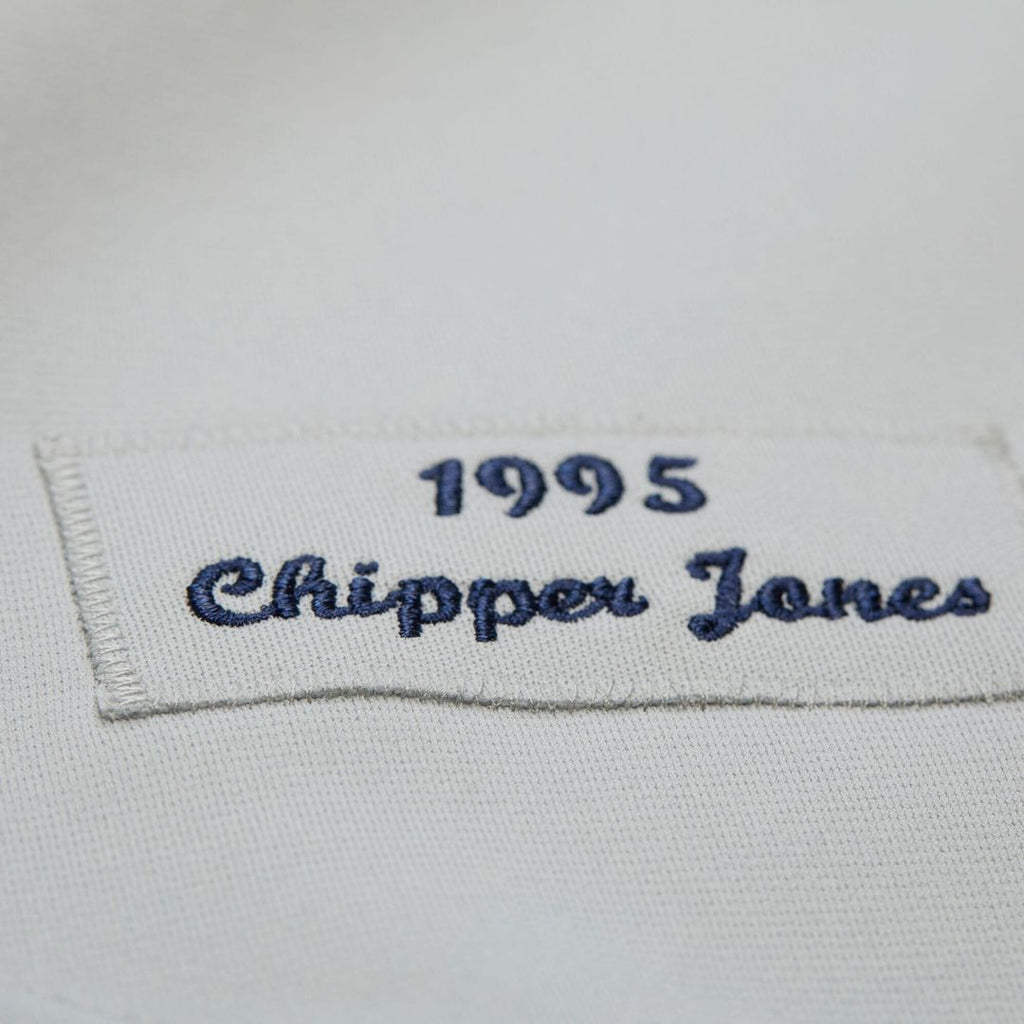 Atlanta Braves Chipper Jones Mitchell & Ness 1995 Throwback Authentic Jersey - Gray