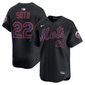 New York Mets Juan Soto Nike Alternate Limited Jersey - Black