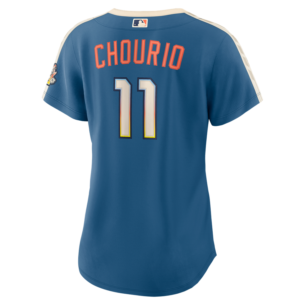 Milwaukee Brewers Jackson Chourio Nike Women's 2026 City Connect Stadium Jersey - Mineral Blue