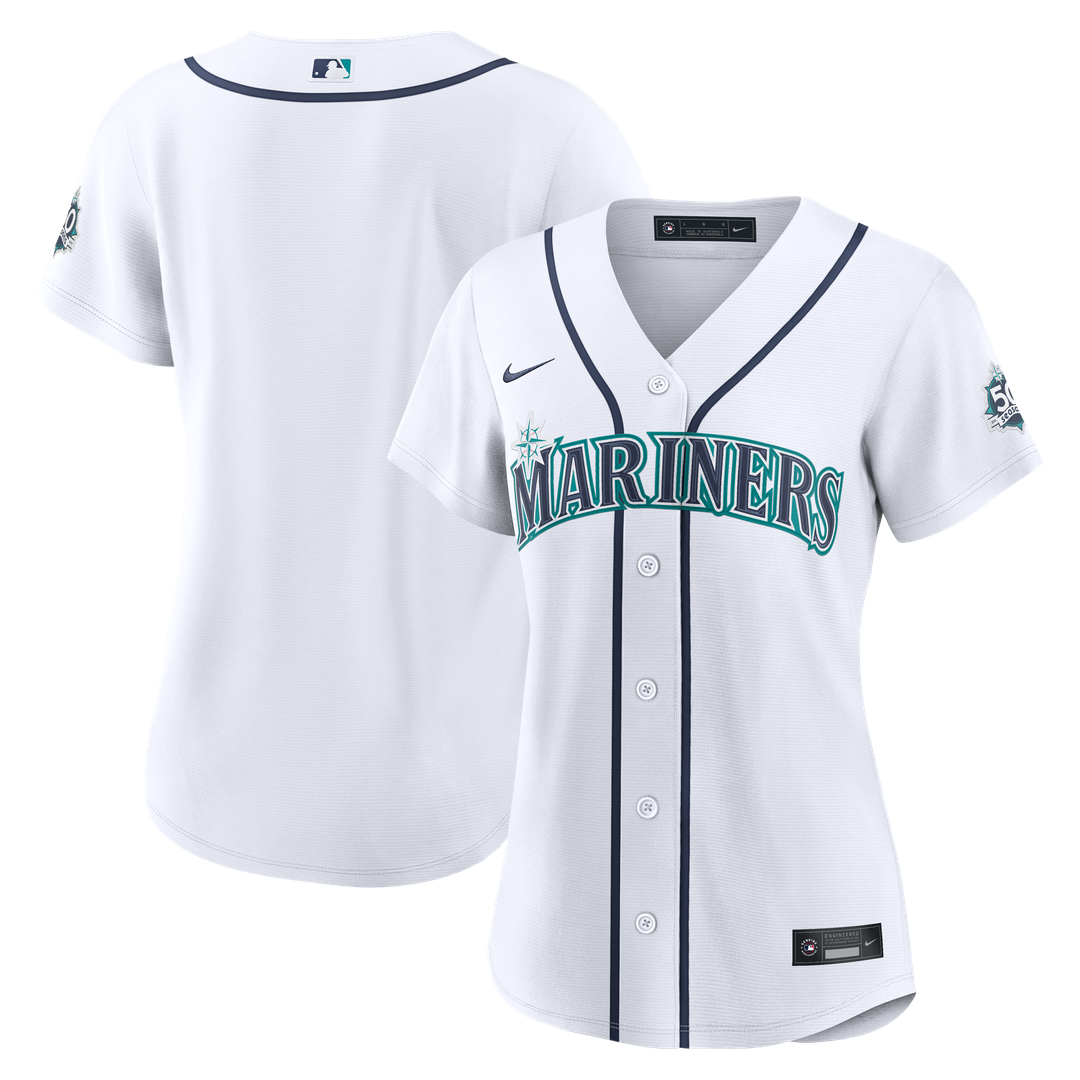 Seattle Mariners Nike Women's Home 50th Season Stadium Jersey - White