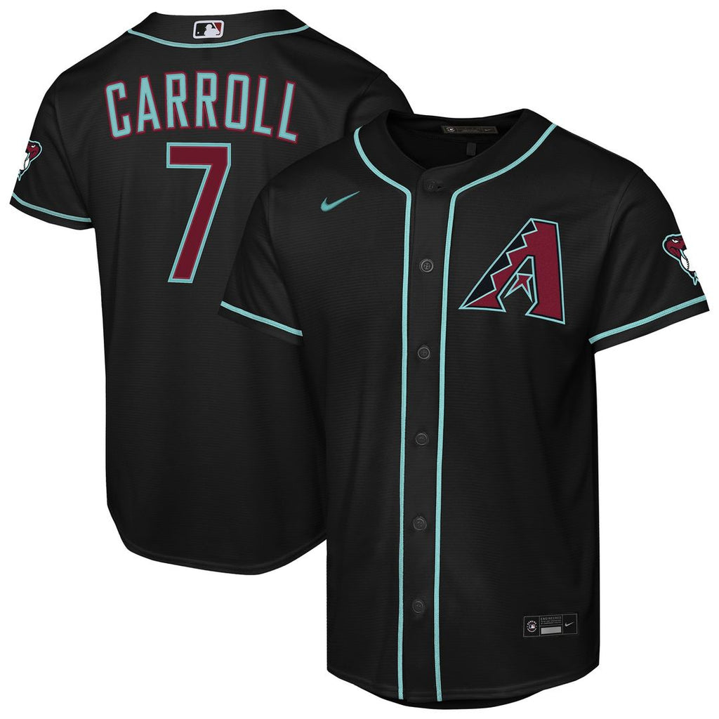 Arizona Diamondbacks Corbin Carroll Nike Youth Alternate Stadium Jersey - Black