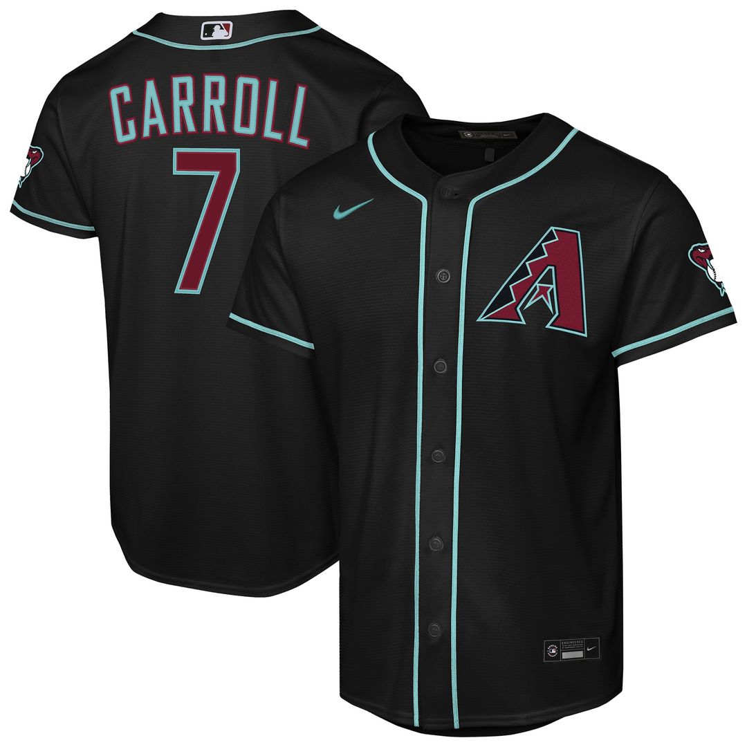Arizona Diamondbacks Corbin Carroll Nike Youth Alternate Stadium Jersey - Black