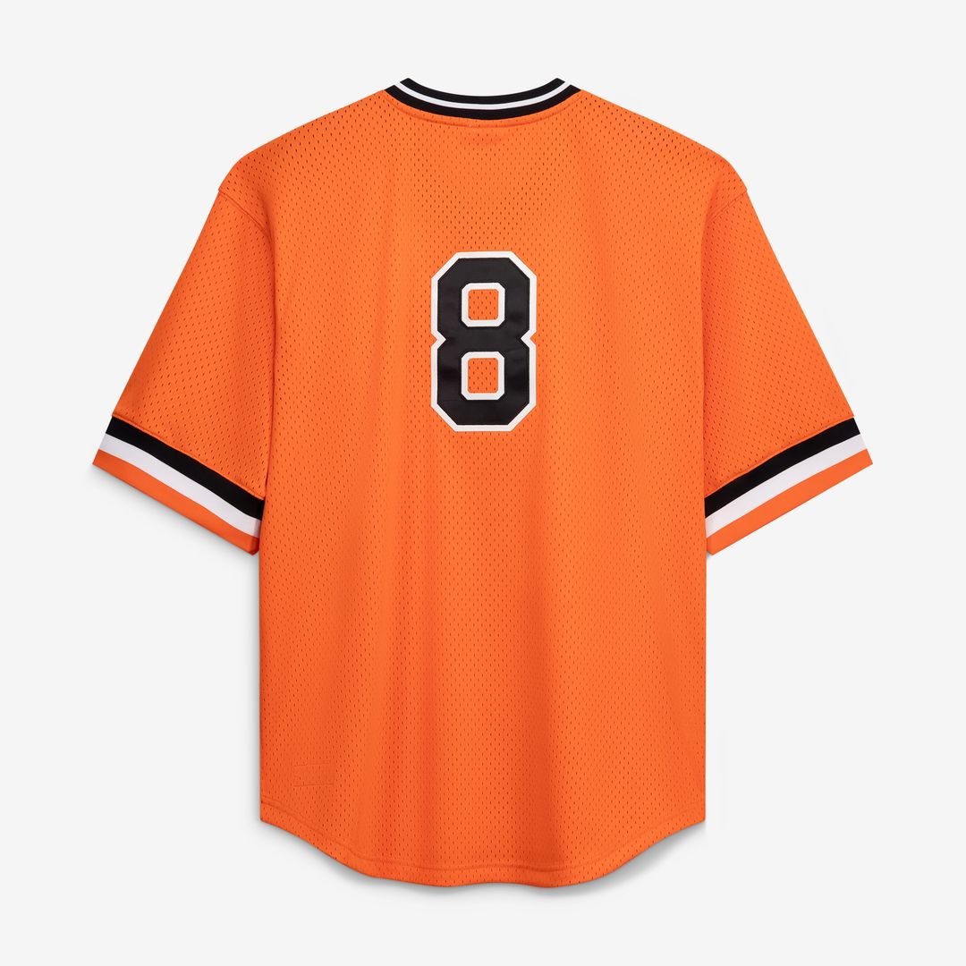 Baltimore Orioles Cal Ripken Jr. Profile Big & Tall Cooperstown Mesh Batting Practice Jersey - Orange