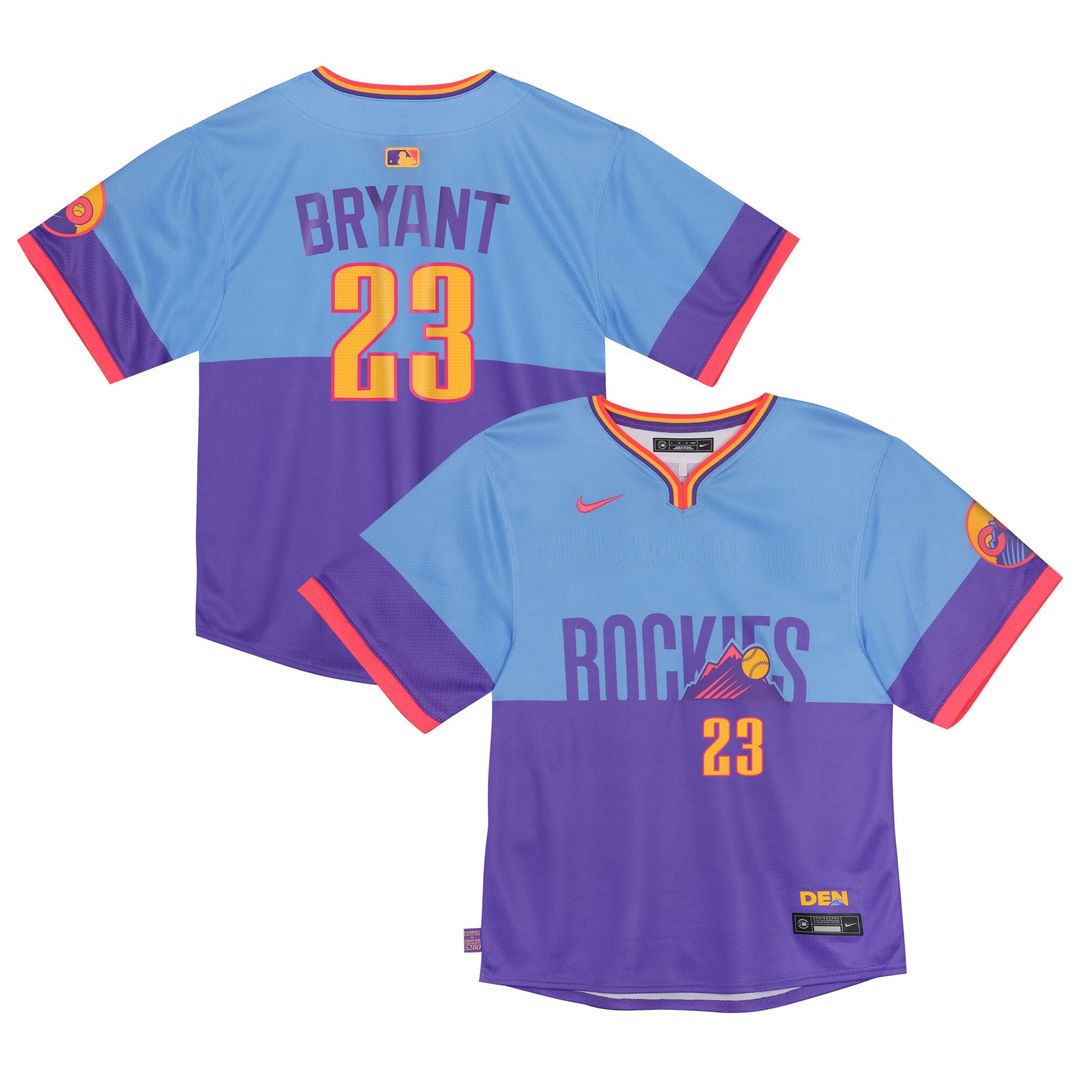 Colorado Rockies Kris Bryant Nike Toddler 2025 City Connect Limited Player Jersey - Purple/Light Blue