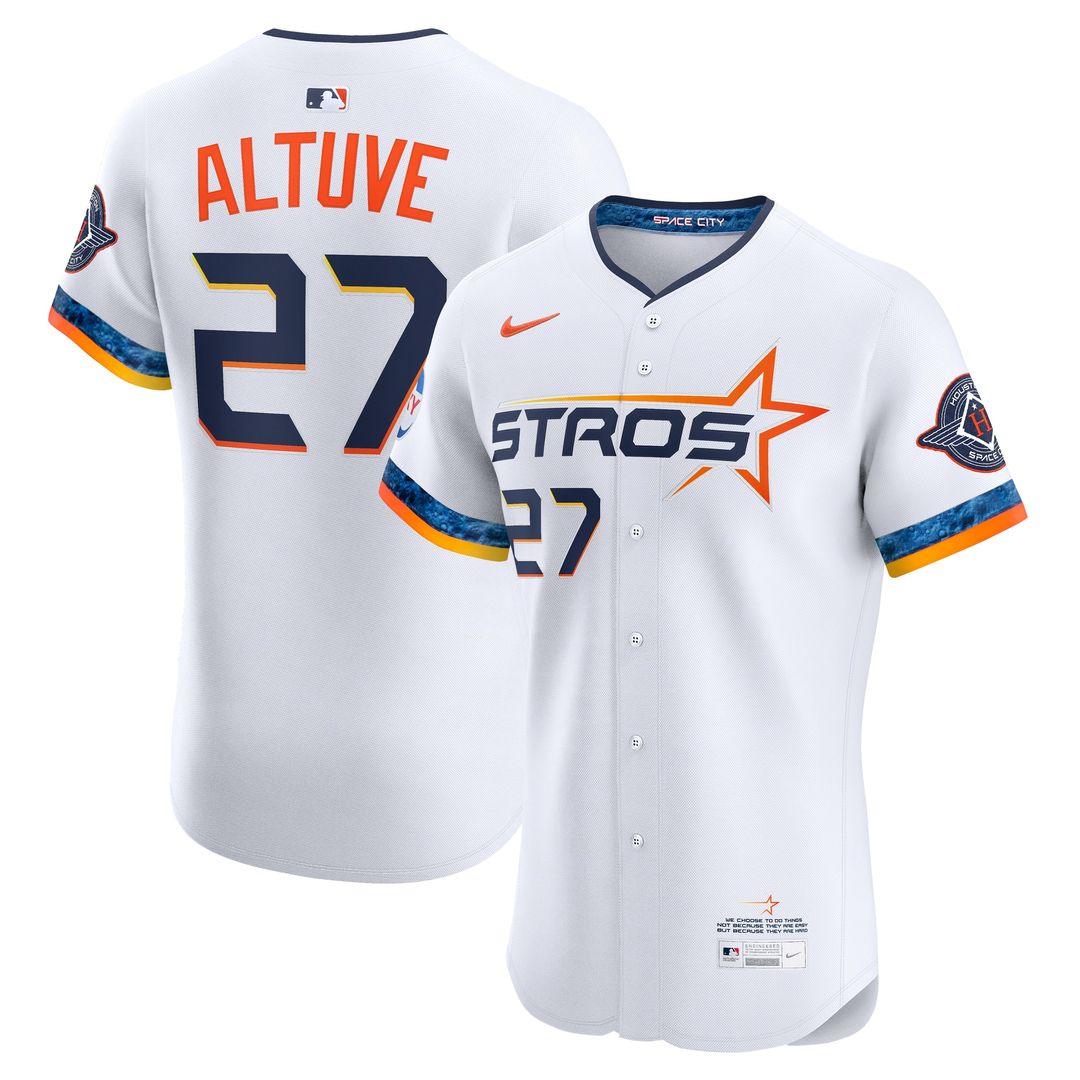 Houston Astros Jose Altuve Nike 2025 City Connect Elite Player Jersey - White