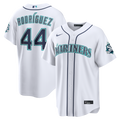 Seattle Mariners Julio Rodríguez Nike Home Stadium 50th Season Patch Jersey - White