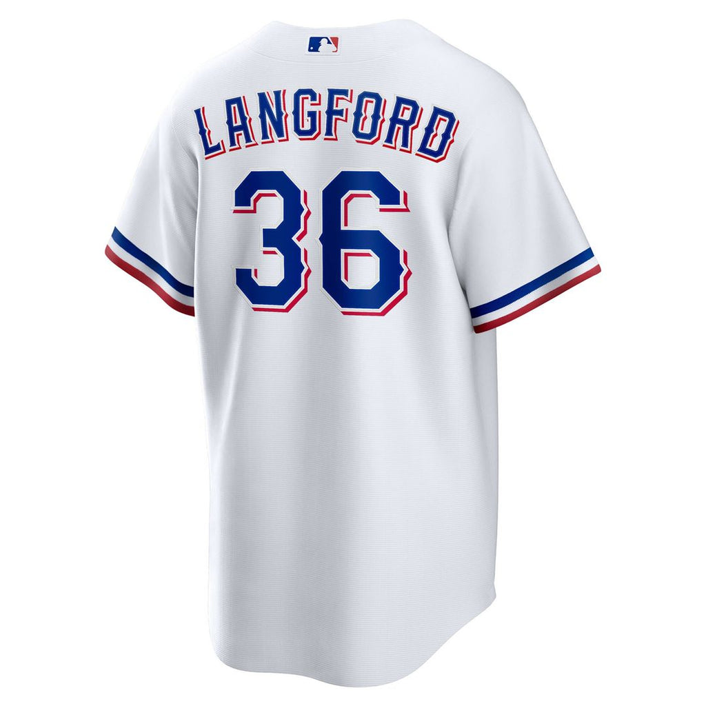Texas Rangers Wyatt Langford Nike Youth Home Replica Jersey - White