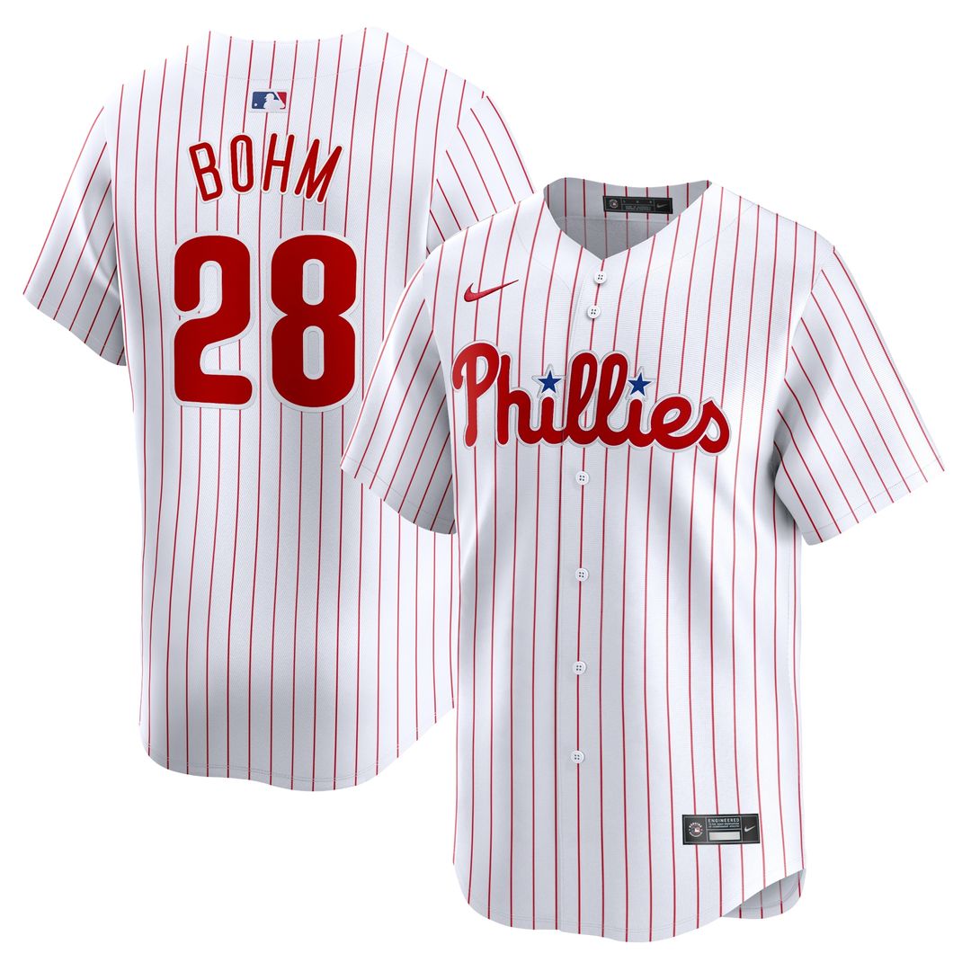 Philadelphia Phillies Alec Bohm Nike Home Limited Player Jersey - White