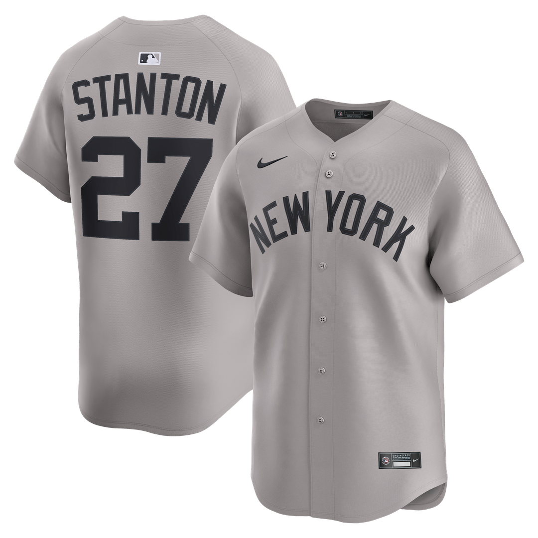 New York Yankees Giancarlo Stanton Nike Road Limited Jersey - Gray
