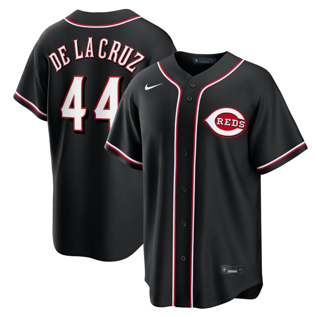 Cincinnati Reds Elly De La Cruz Nike Fashion Replica Black Out Jersey