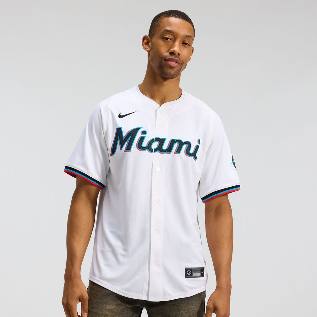 Miami Marlins Nike Home Limited Jersey - White