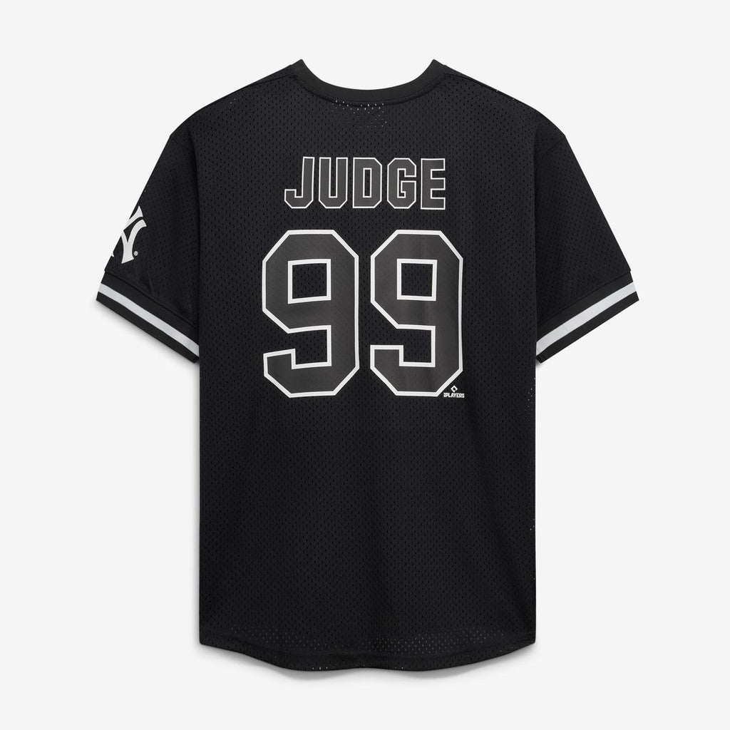 New York Yankees Aaron Judge Fanatics Big & Tall Heavyweight Mesh Jersey - Black/White