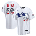 Los Angeles Dodgers Mookie Betts Nike USA 250 Fourth of July Home Stadium Jersey - White