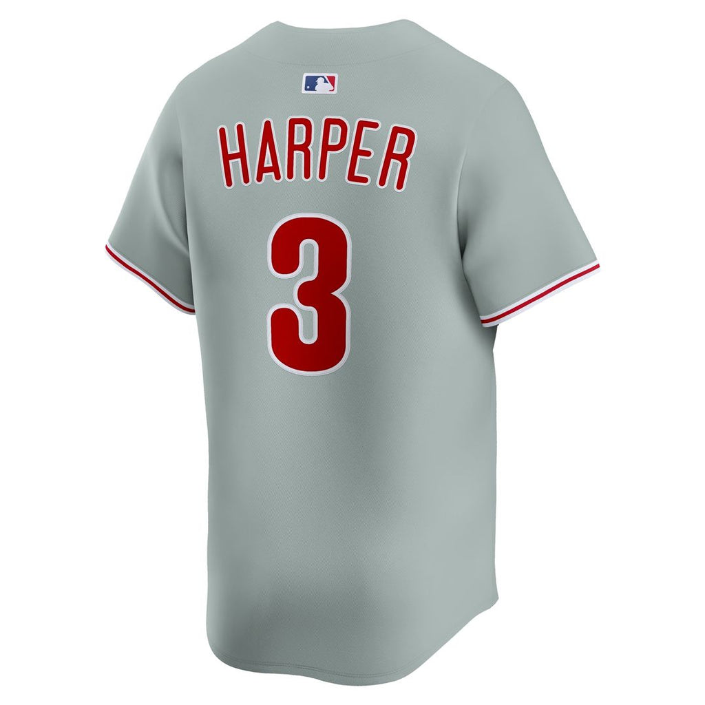 Philadelphia Phillies Bryce Harper Nike Road Limited Player Jersey - Gray