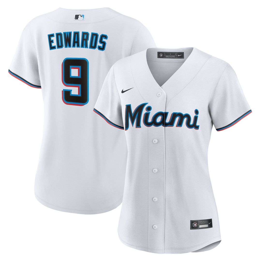 Miami Marlins Xavier Edwards Nike Women's Home Replica Jersey - White