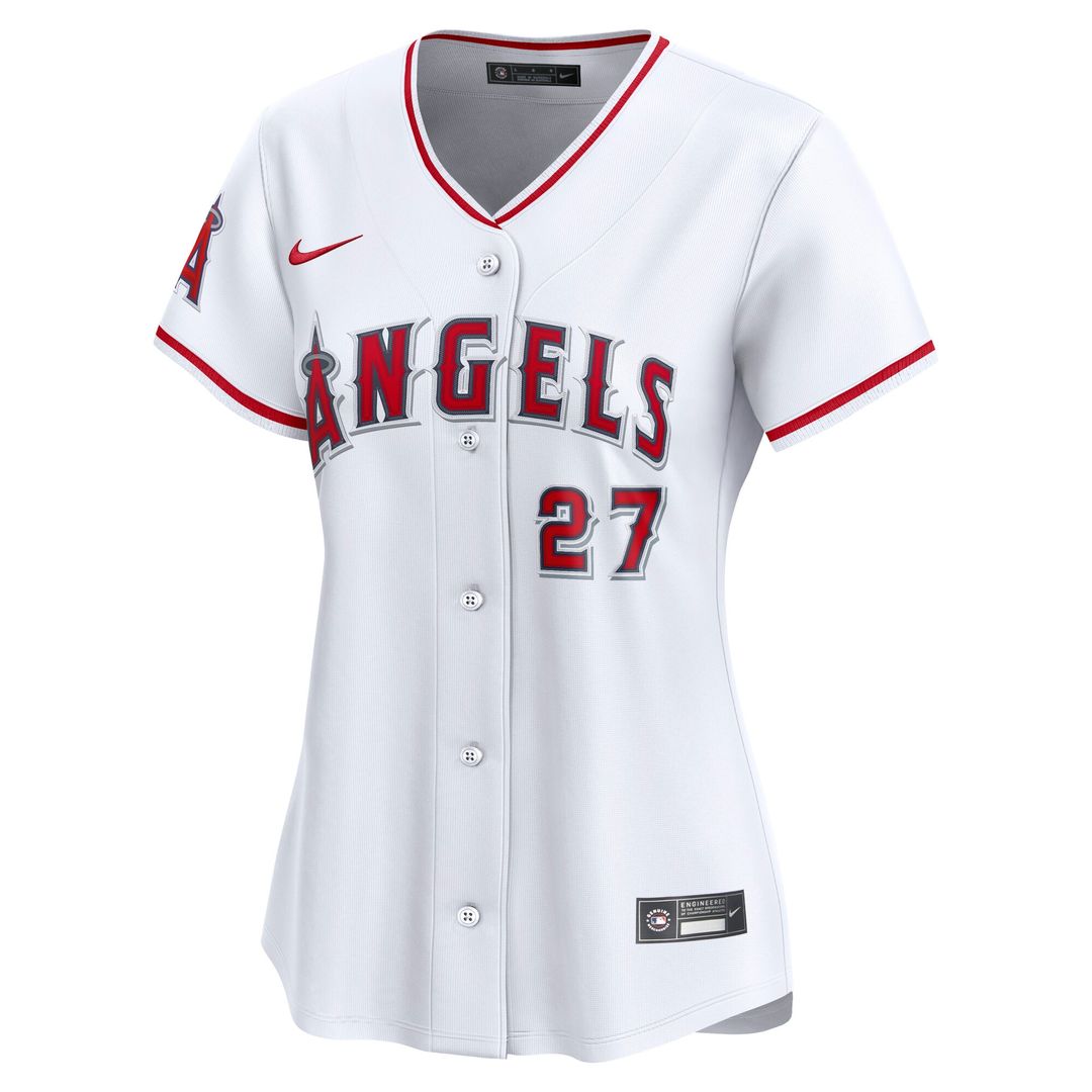 Los Angeles Angels Mike Trout Nike Women's Home Limited Player Jersey - White