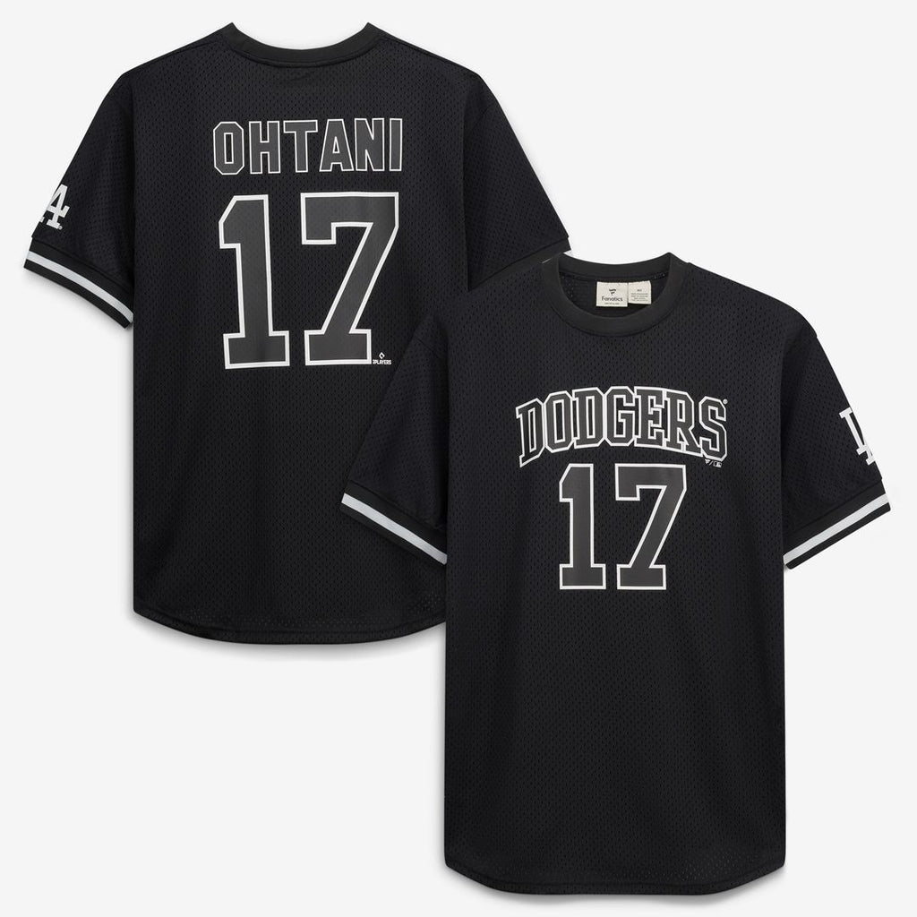 Los Angeles Dodgers Shohei Ohtani Fanatics Big & Tall Heavyweight Mesh Jersey - Black/White