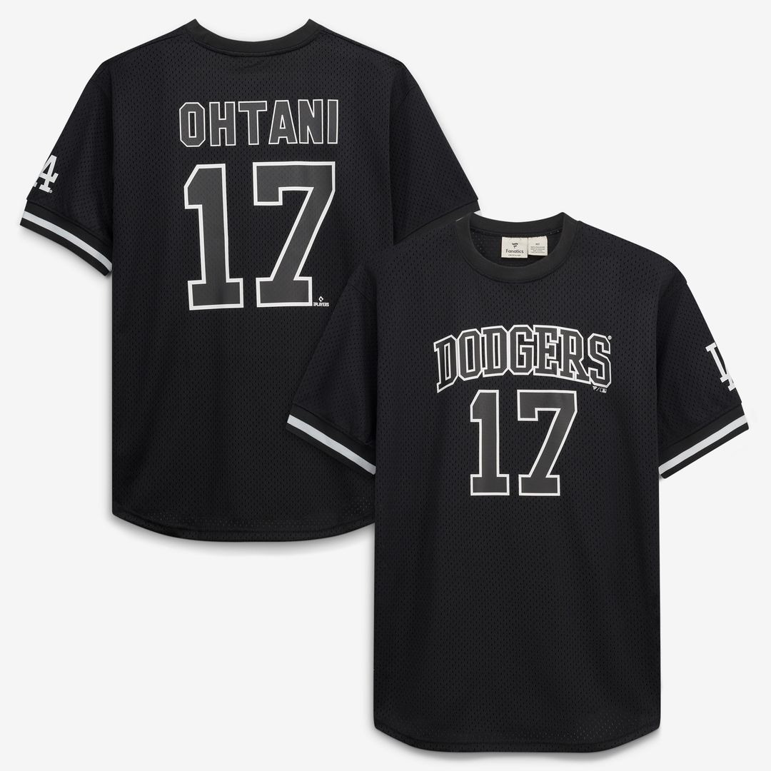 Los Angeles Dodgers Shohei Ohtani Fanatics Big & Tall Heavyweight Mesh Jersey - Black/White
