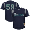 Seattle Mariners Felix Hernandez Mitchell & Ness Youth Mesh Batting Practice Jersey - Navy