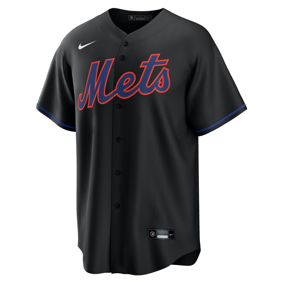 New York Mets Francisco Lindor Nike Alternate Replica Jersey - Black