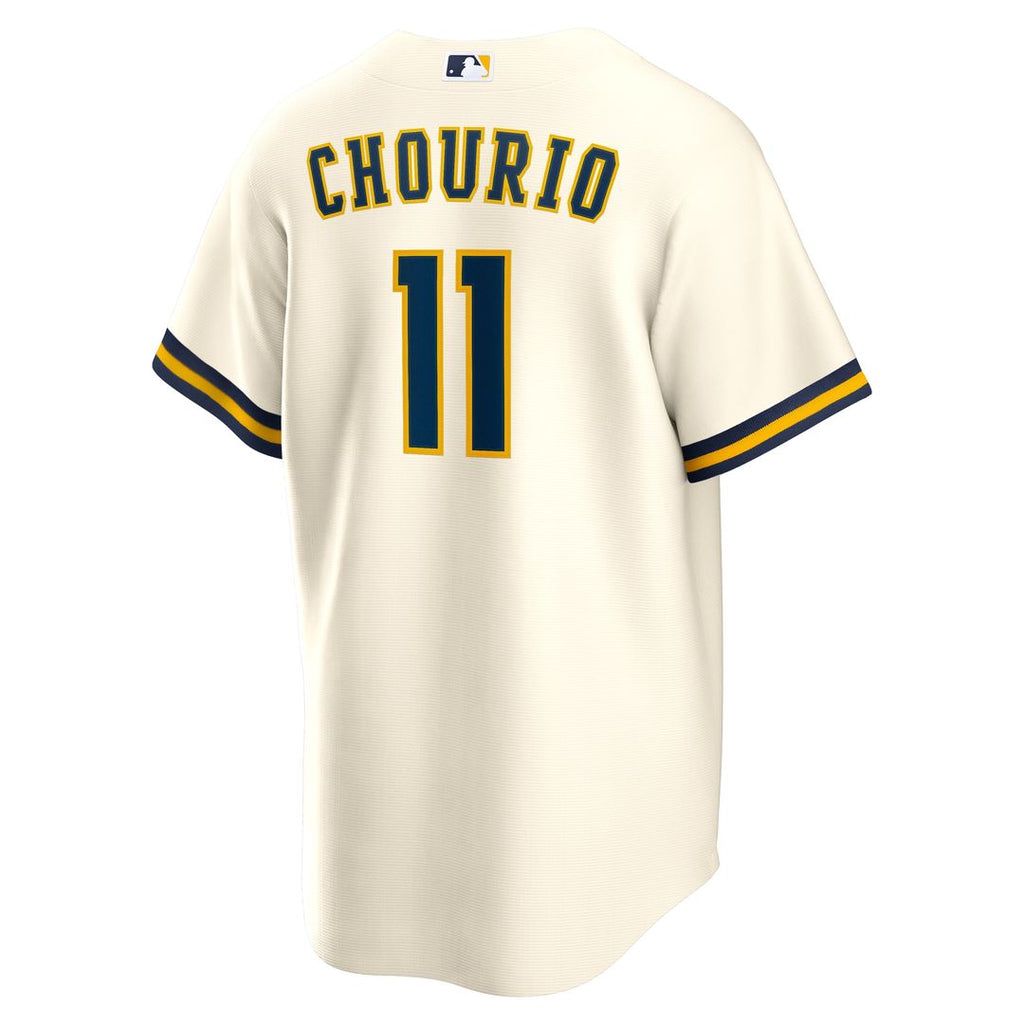 Milwaukee Brewers Jackson Chourio Nike Home Replica Jersey - Cream