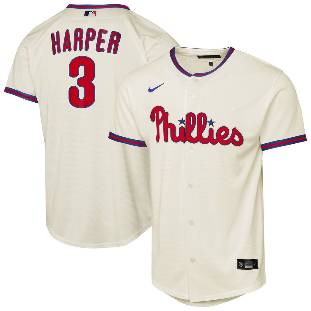 Philadelphia Phillies Bryce Harper Nike Youth Alternate 2 Replica Jersey - Cream