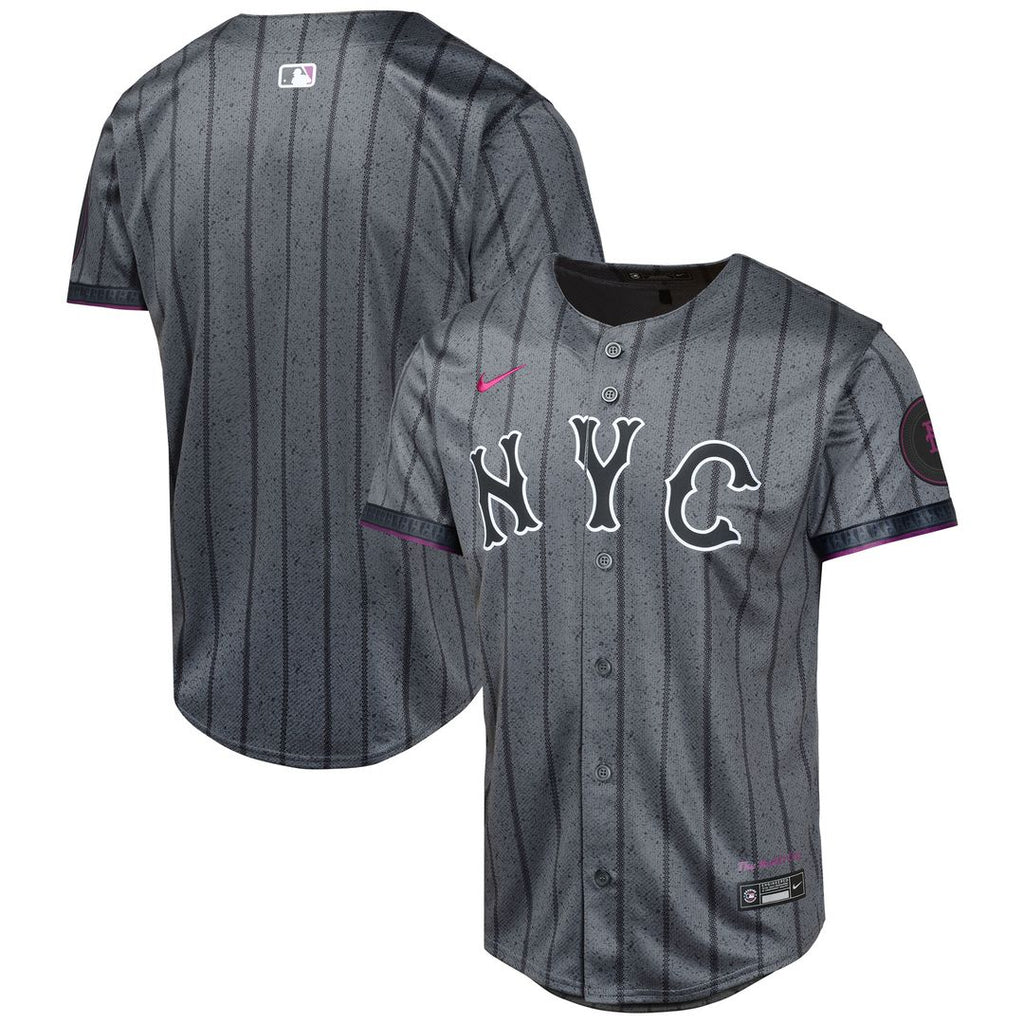 New York Mets Nike Youth 2024 City Connect Limited Jersey - Graphite