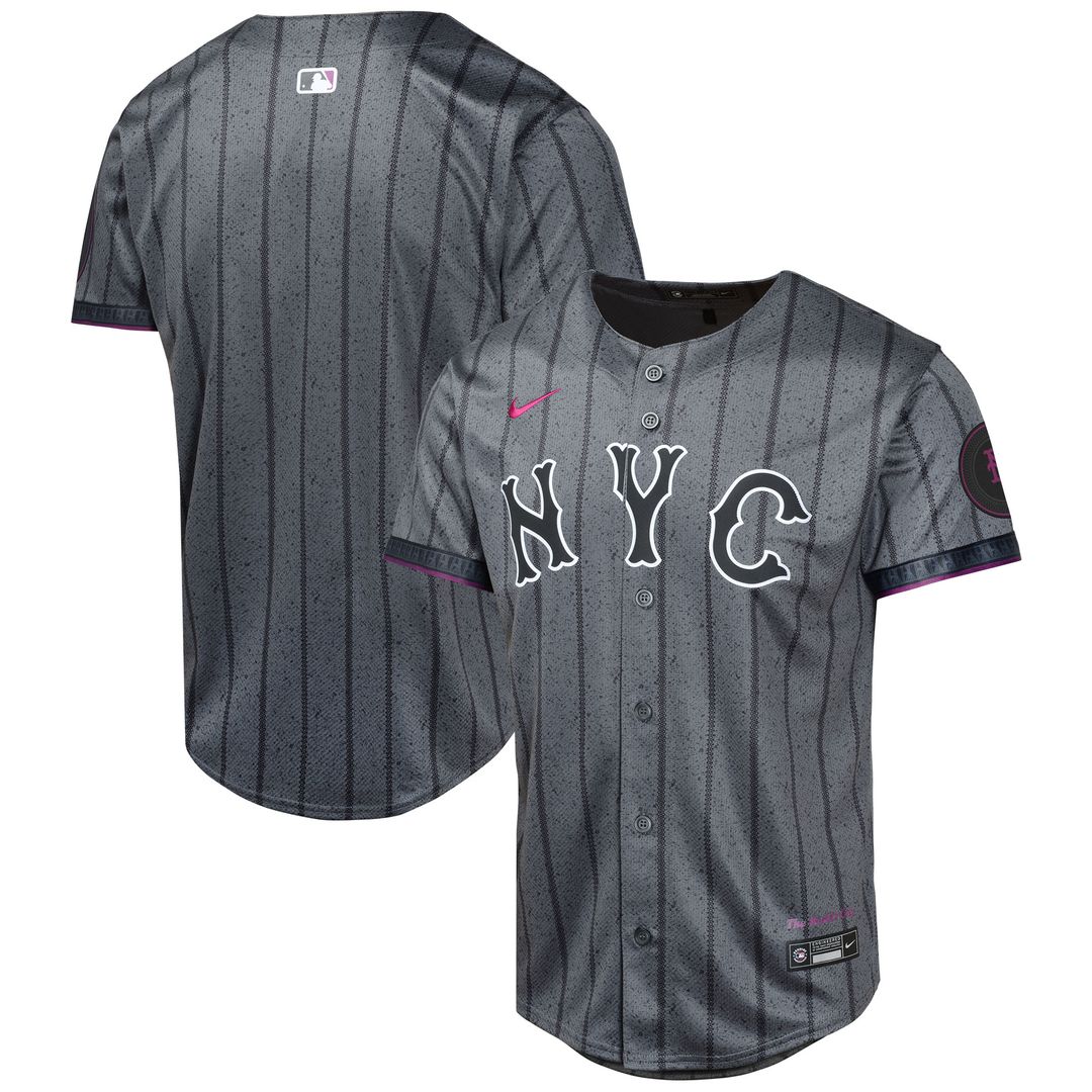 New York Mets Nike Youth 2024 City Connect Limited Jersey - Graphite