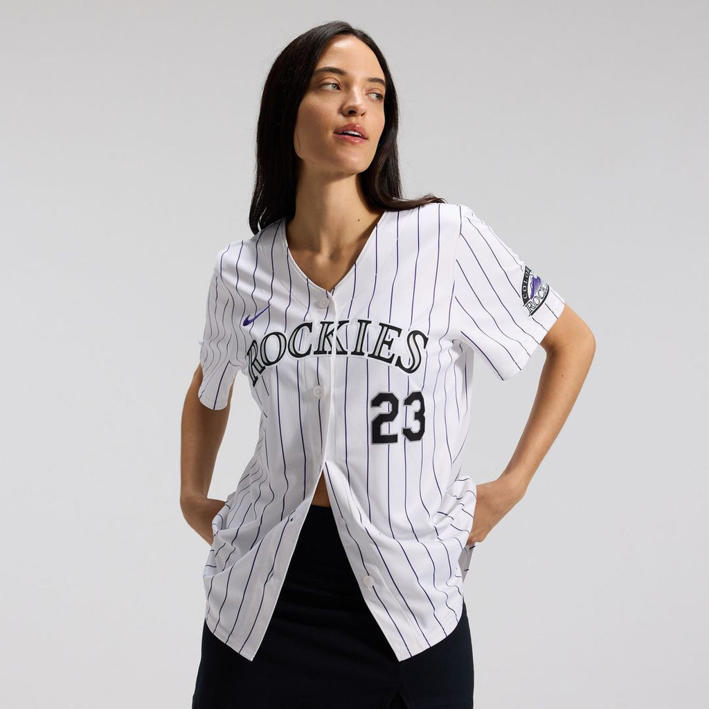 Colorado Rockies Kris Bryant Nike Women's Home Limited Player Jersey - White