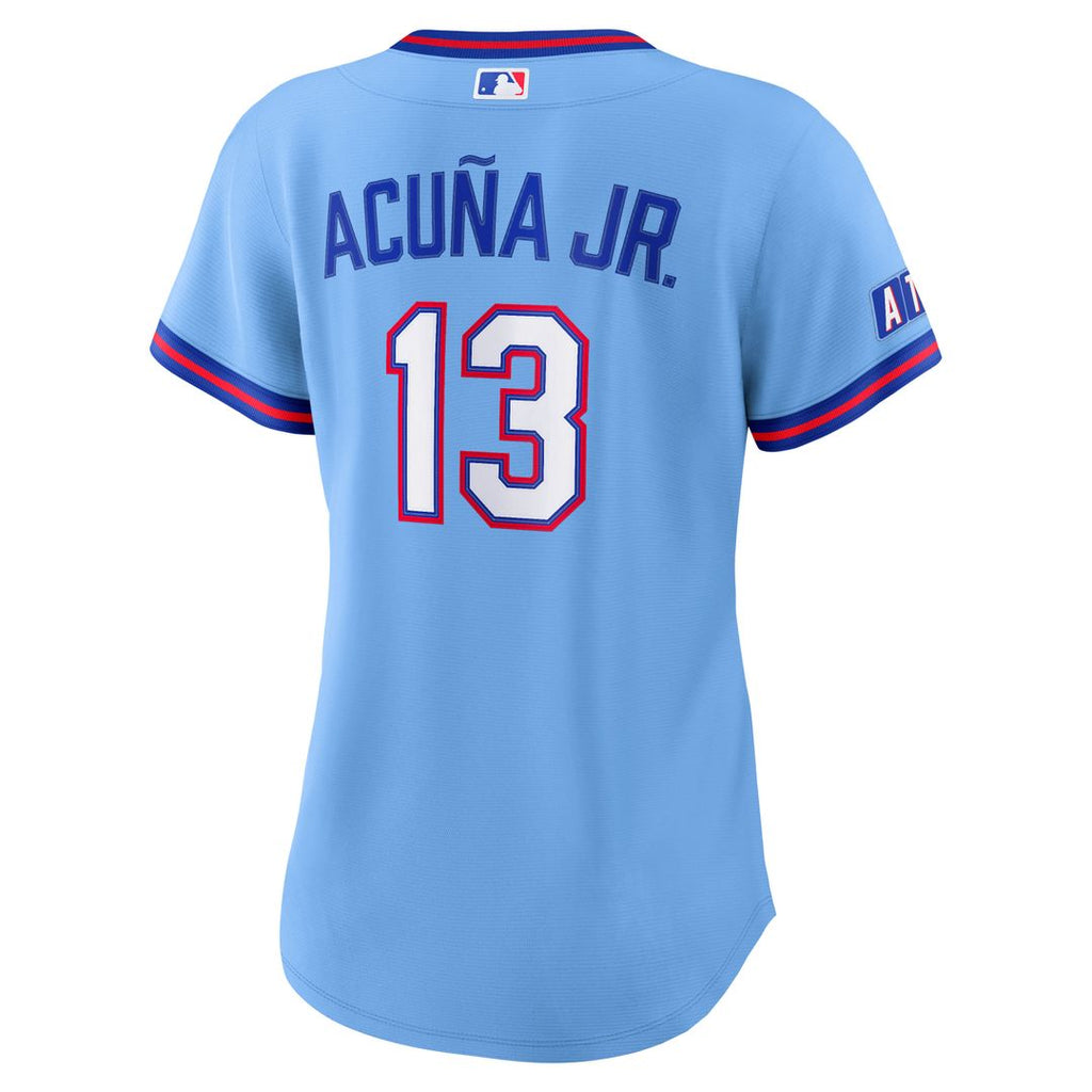 Atlanta Braves Ronald Acuña Jr. Nike Women's 2026 City Connect Stadium Jersey - Powder Blue