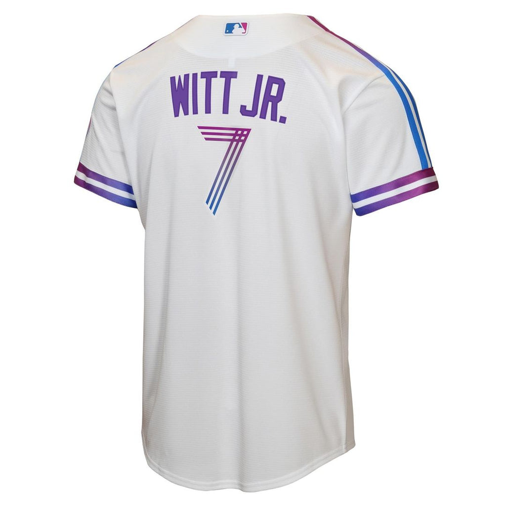 Kansas City Royals Bobby Witt Jr. Nike Youth 2026 City Connect Stadium Jersey - White