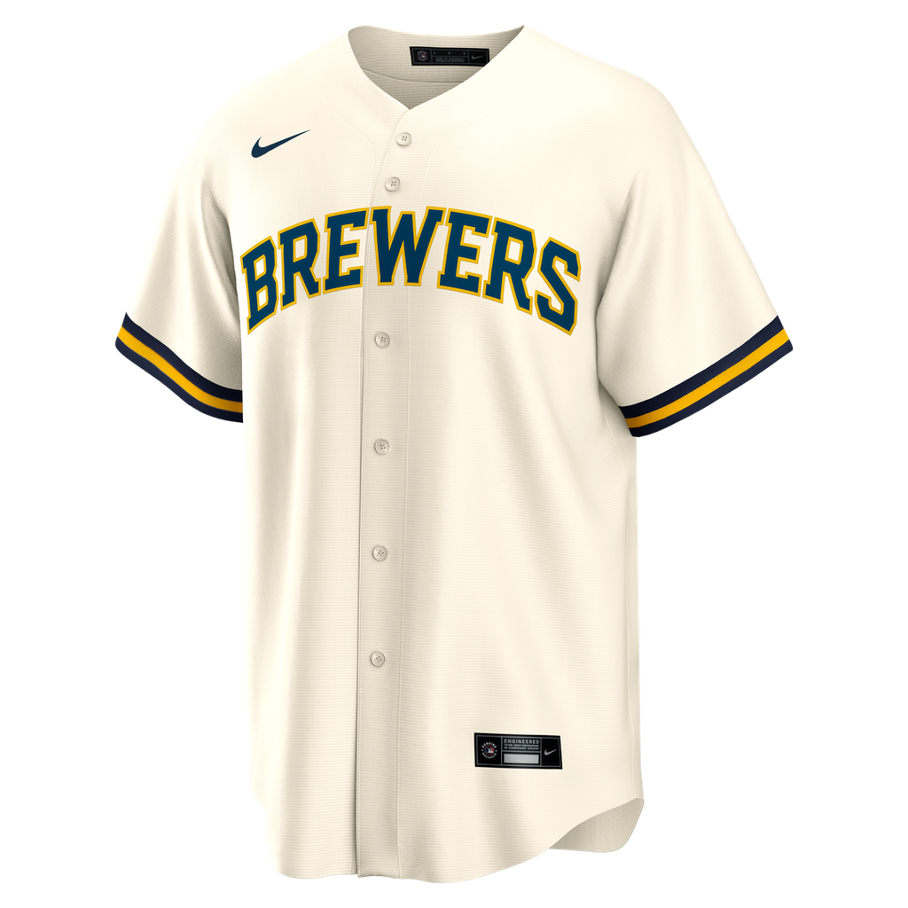 Milwaukee Brewers Bob Uecker Nike Home Retired Player Replica Jersey - Cream