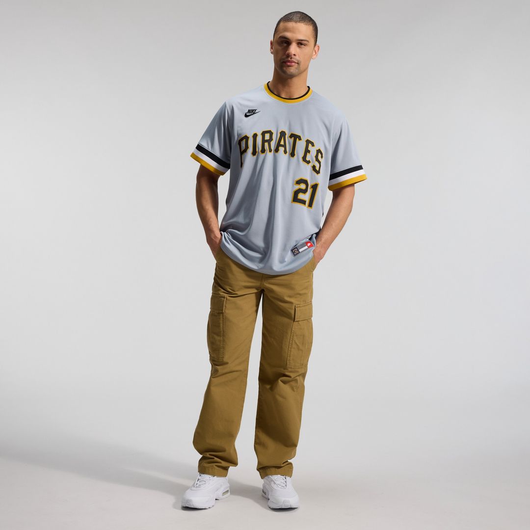 Pittsburgh Pirates Roberto Clemente Nike Throwback Cooperstown Limited Jersey - Gray