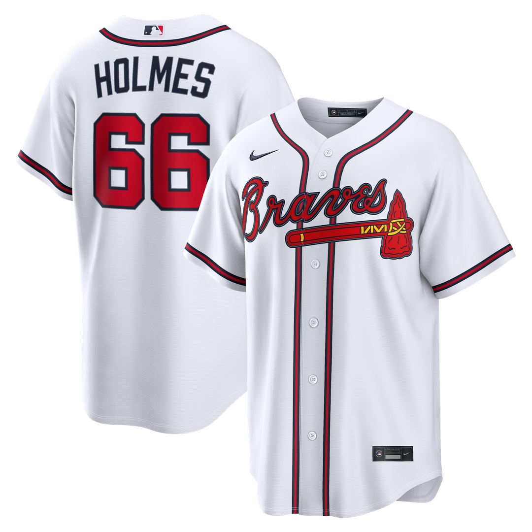 Atlanta Braves Grant Holmes Nike Home Replica Jersey - White