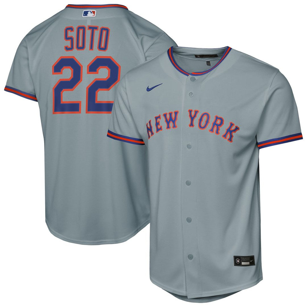 New York Mets Juan Soto Nike Youth Road Replica Jersey - Gray