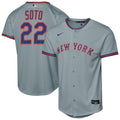 New York Mets Juan Soto Nike Youth Road Replica Jersey - Gray