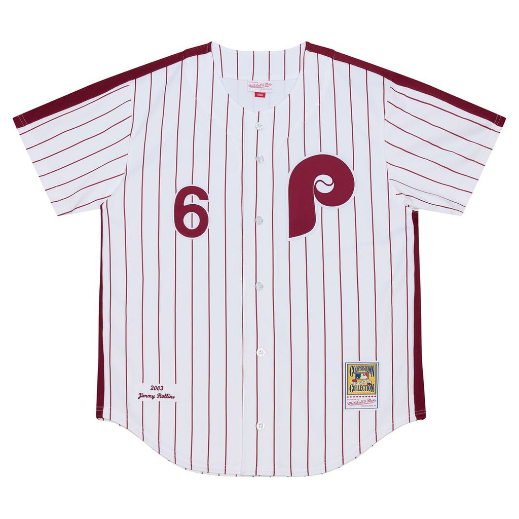 Philadelphia Phillies Jimmy Rollins Mitchell & Ness 2003 Cooperstown Authentic Jersey - White