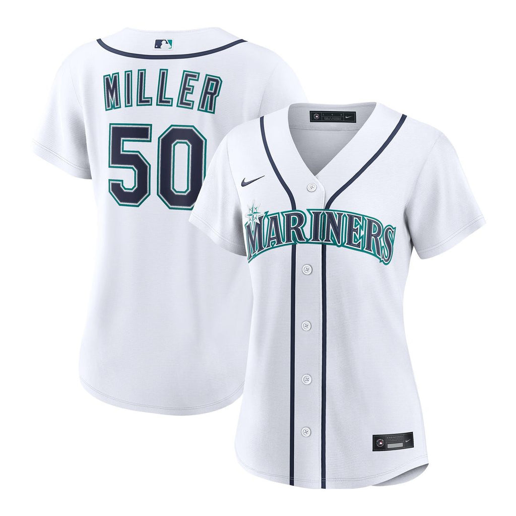 Seattle Mariners Bryce Miller Nike Women's Home Replica Jersey - White