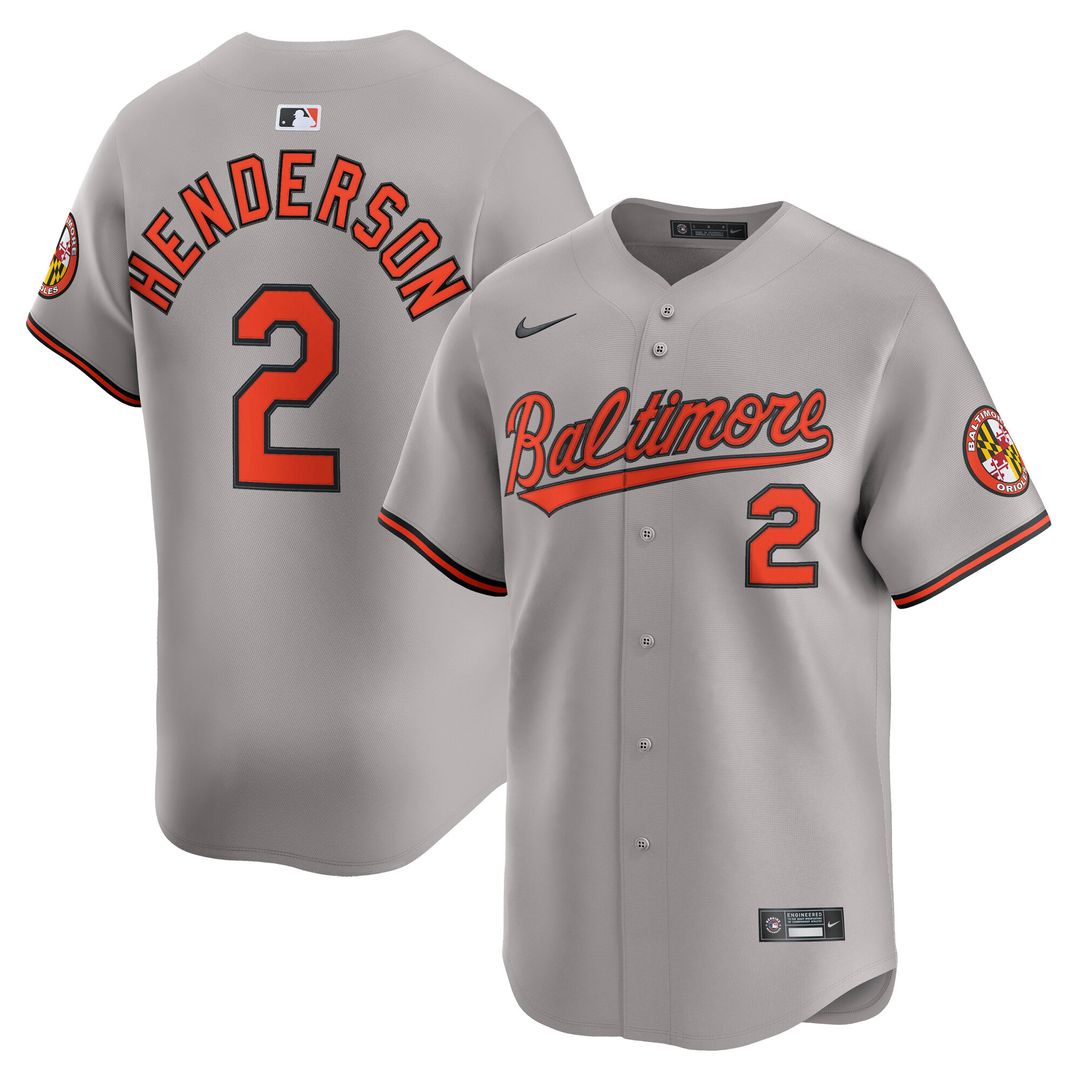 Baltimore Orioles Gunnar Henderson Nike Road Limited Player Jersey - Gray