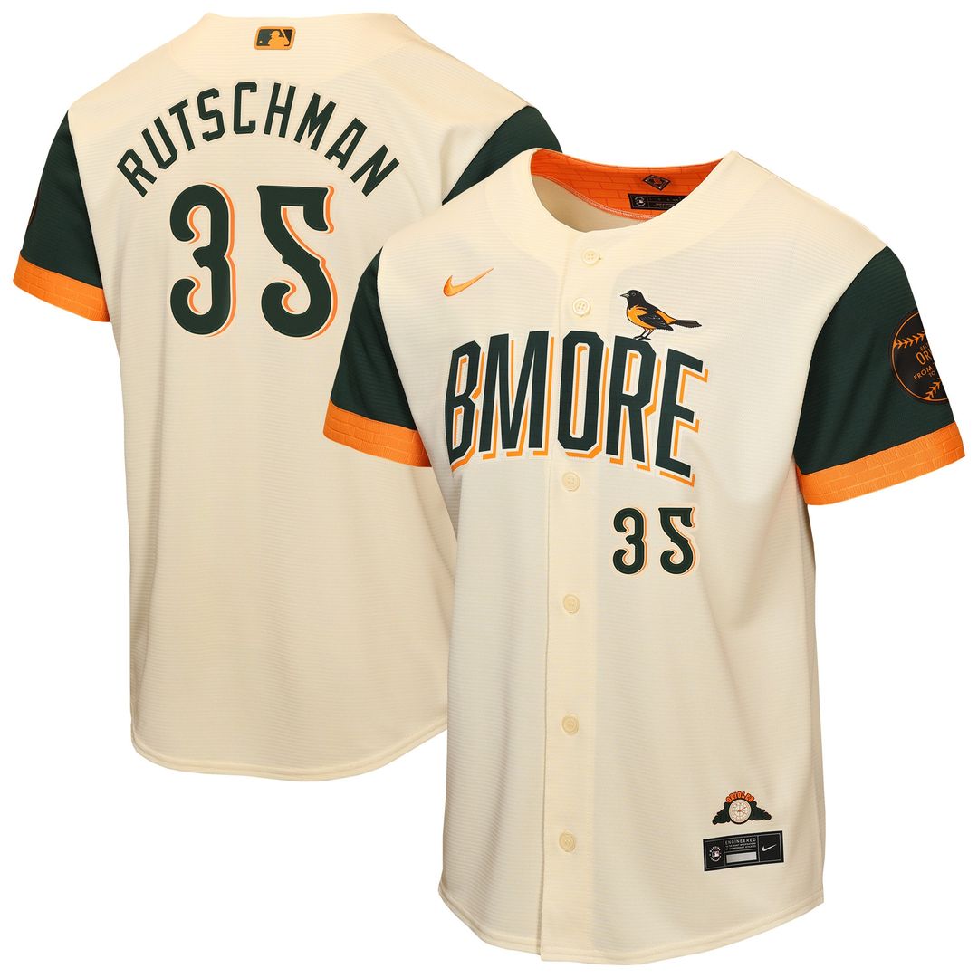 Baltimore Orioles Adley Rutschman Nike Youth 2026 City Connect Stadium Jersey - Cream